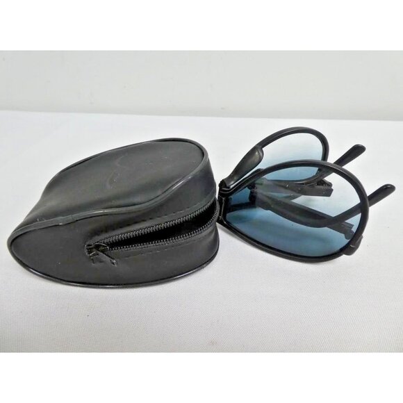 Vintage Faberge Foldable Compact Sunglasses with Leather Case - Picture 5 of 10